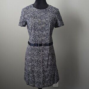 Gap Dress Blue & White Stretchy w Pockets Women's Size 6 Preppy Style